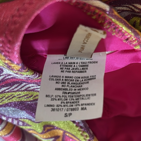 New without tags NWOT Becca  Psychelica Nina U Neck One Piece Bathing Suit Small - Picture 11 of 12